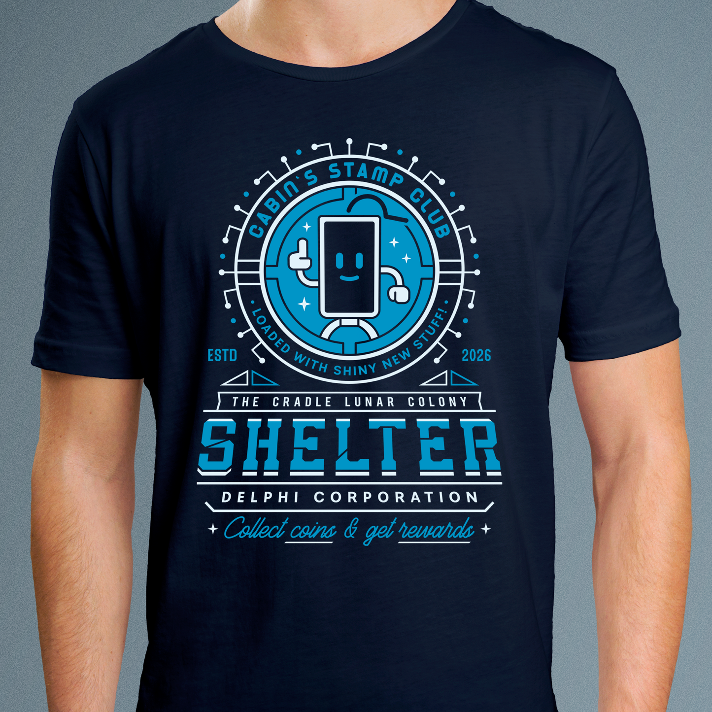 Cabin Coins Stamp Club Emblem Unisex T-Shirt