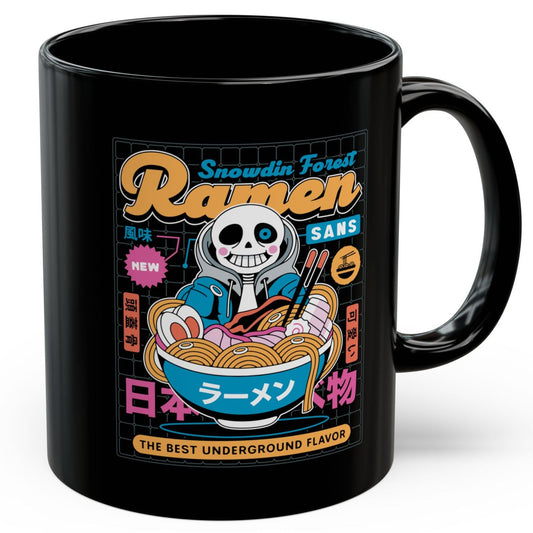 Snowdin Forest Ramen Aesthetic Black Mug