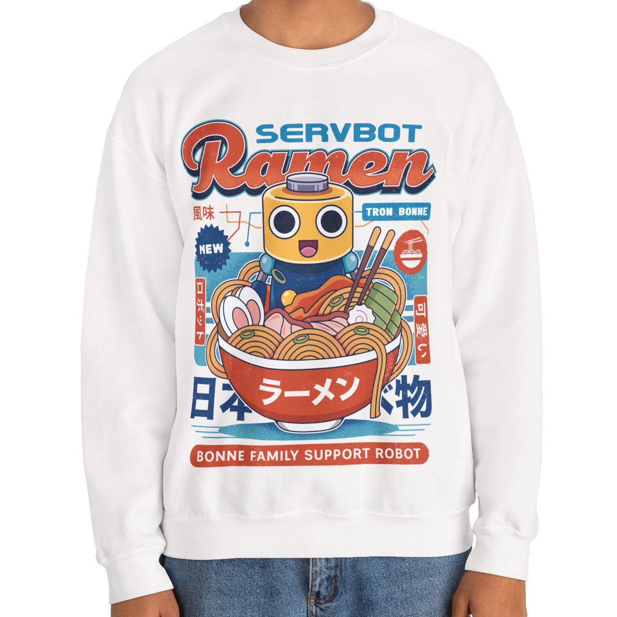 Servbot Ramen Vintage Crewneck Sweatshirt