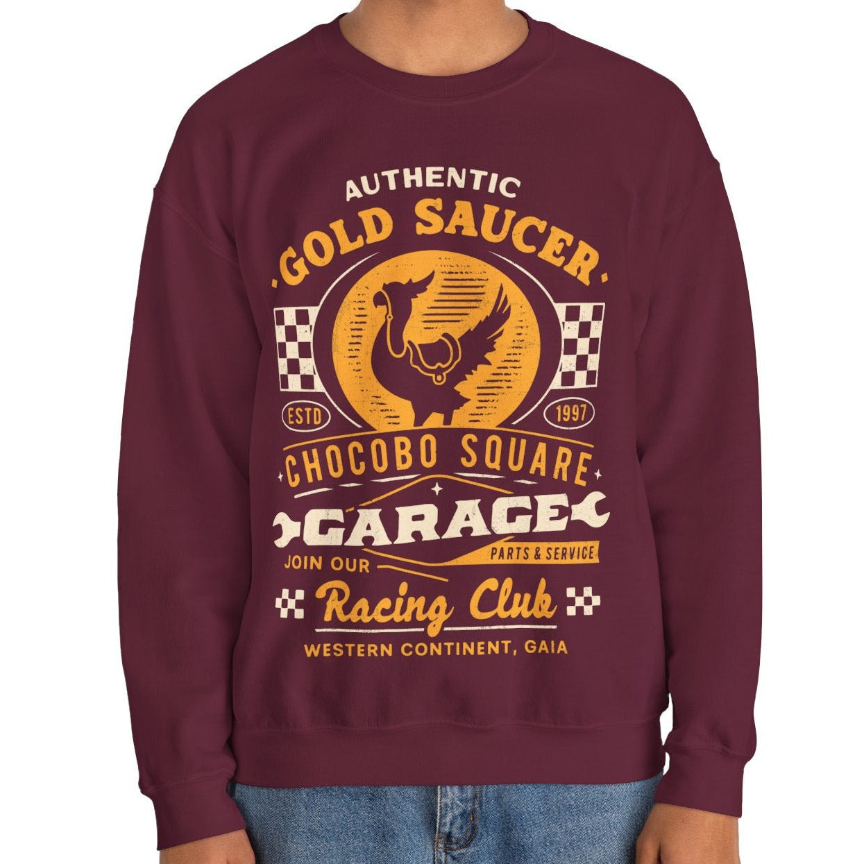 Gold Saucer Garage Vintage Crewneck Sweatshirt