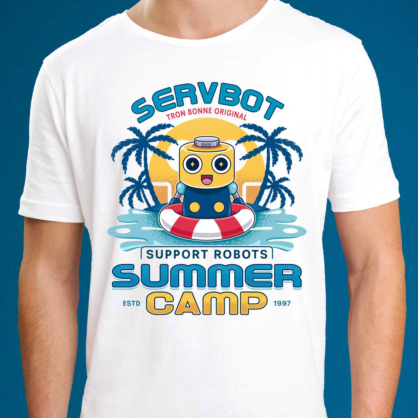 Servbot Summer Camp Vintage Unisex T-Shirt