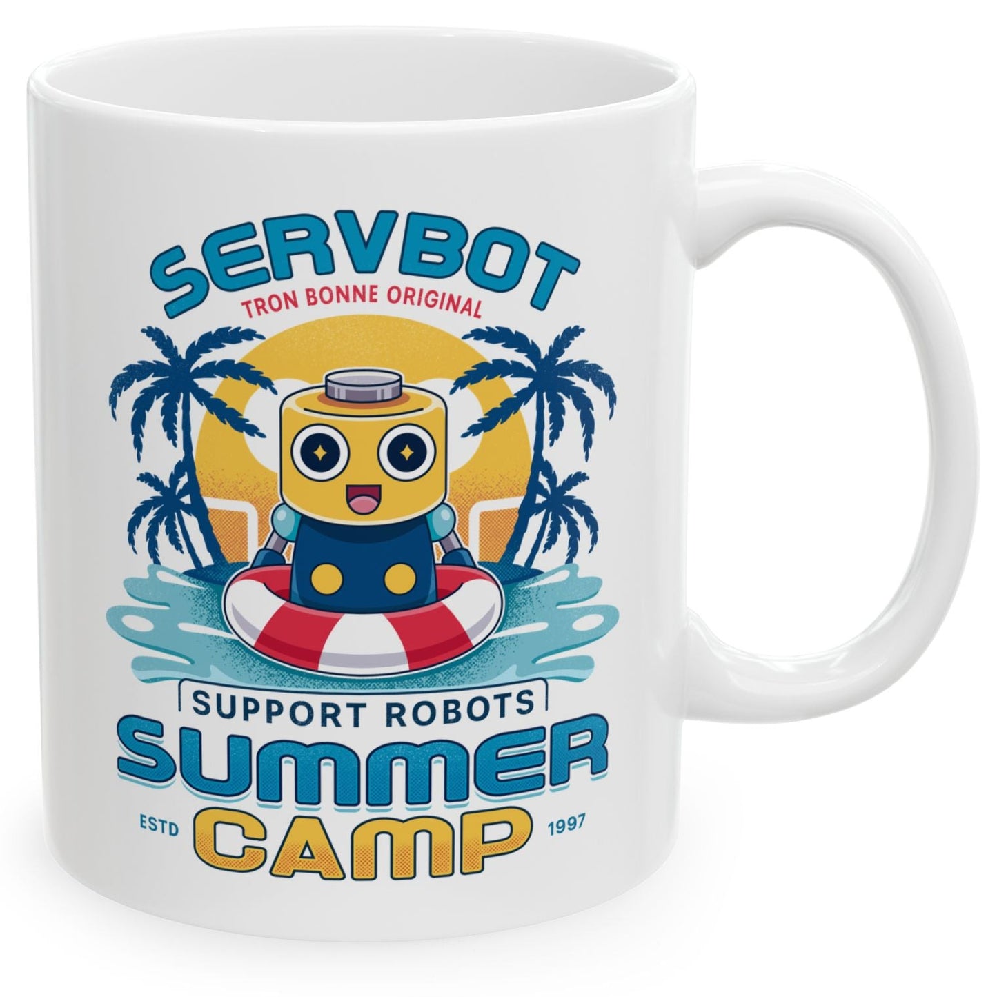 Servbot Summer Camp Vintage Ceramic Mug