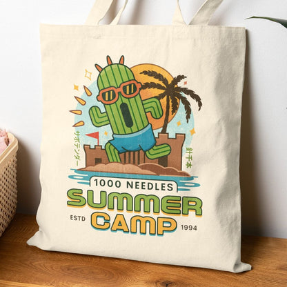 Cactuar Summer Camp Vintage Tote Bag