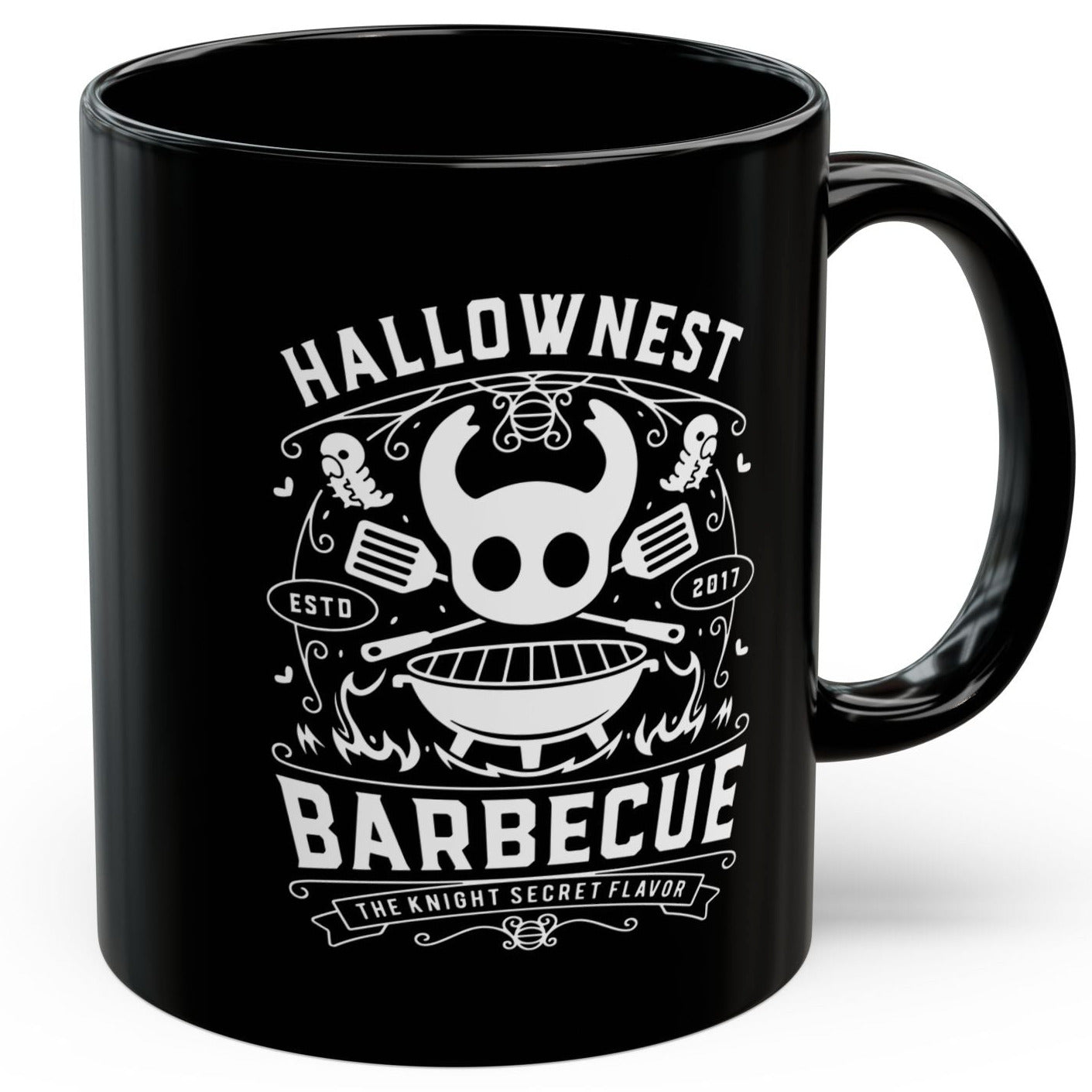 Hallownest Barbecue Emblem Black Mug