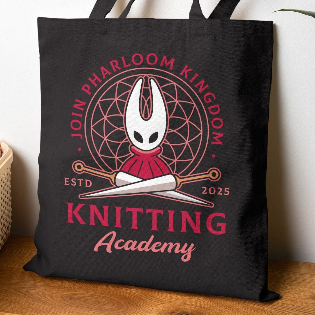 Pharloom Knitting Emblem Tote Bag