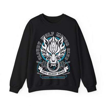 Cloudy Wolf Midgar Motor Crewneck Sweatshirt