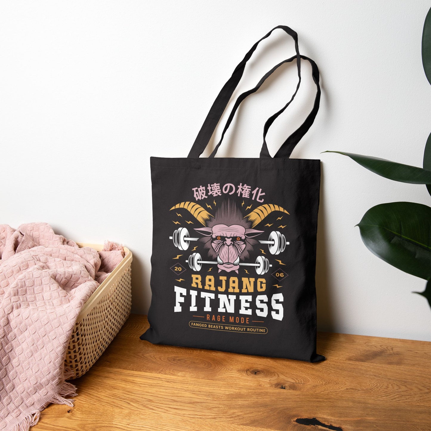 Rajang Fitness Cotton Canvas Tote Bag