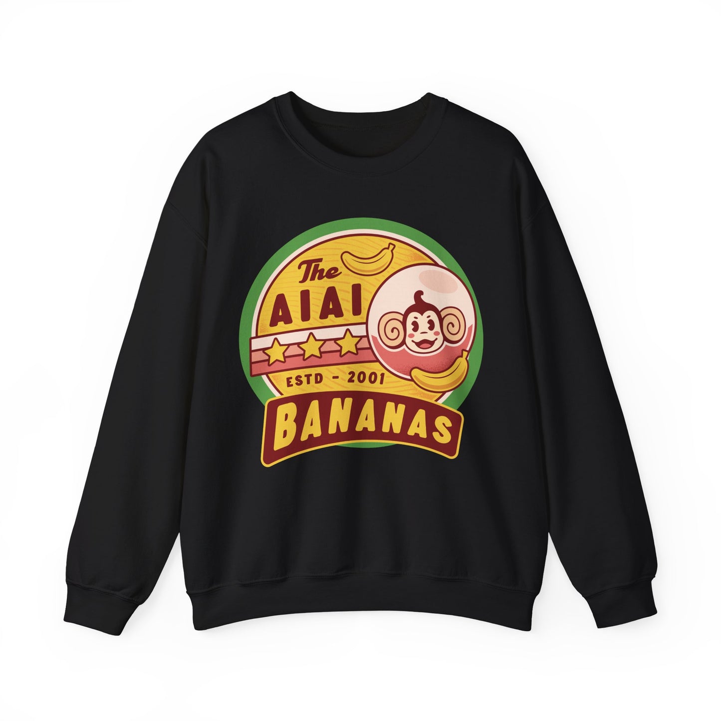 Aiai Bananas Emblem Unisex Crewneck Sweatshirt
