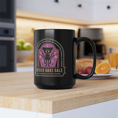Spider Bake Sale Emblem Black Mug