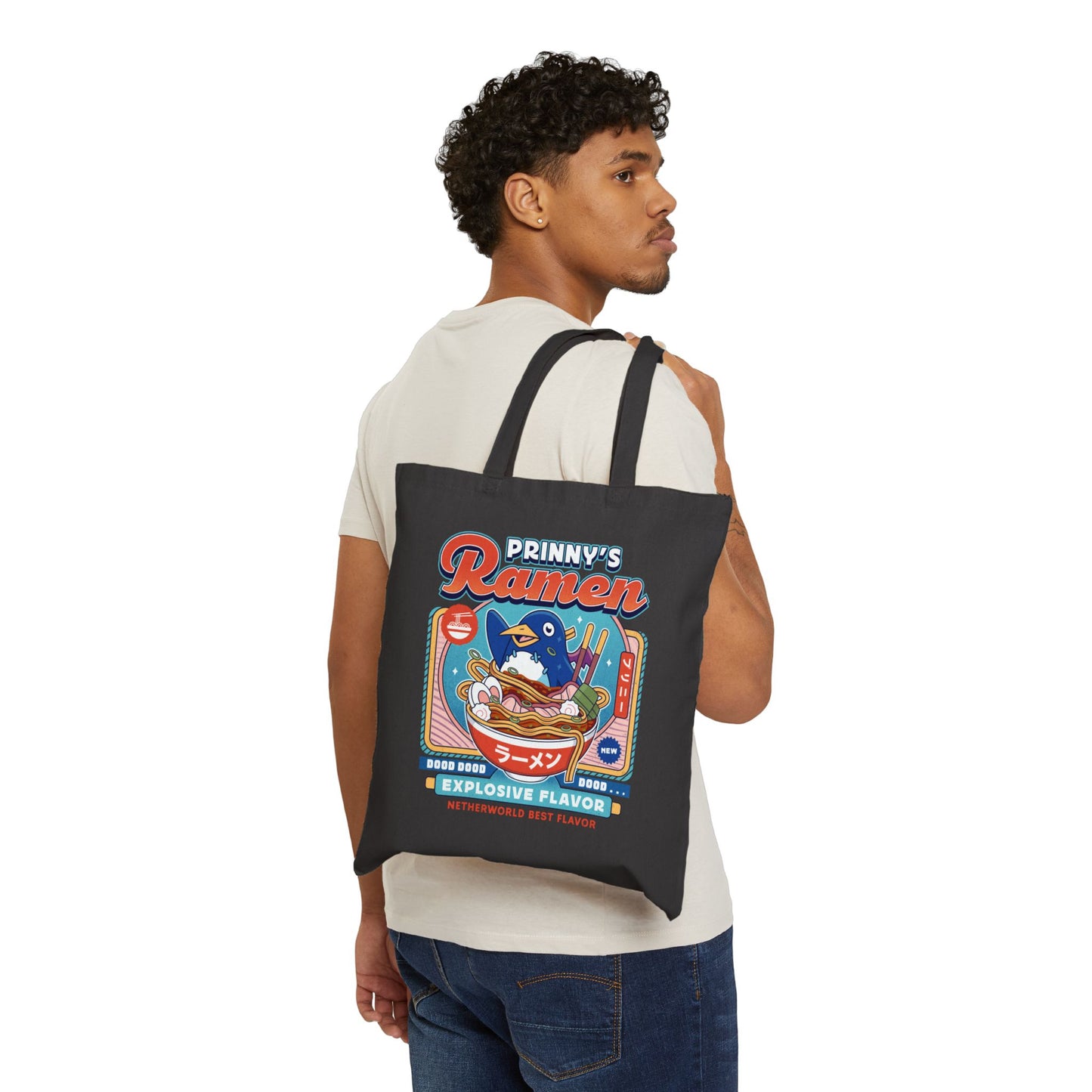 Prinny Dood Ramen Vintage Canvas Tote Bag