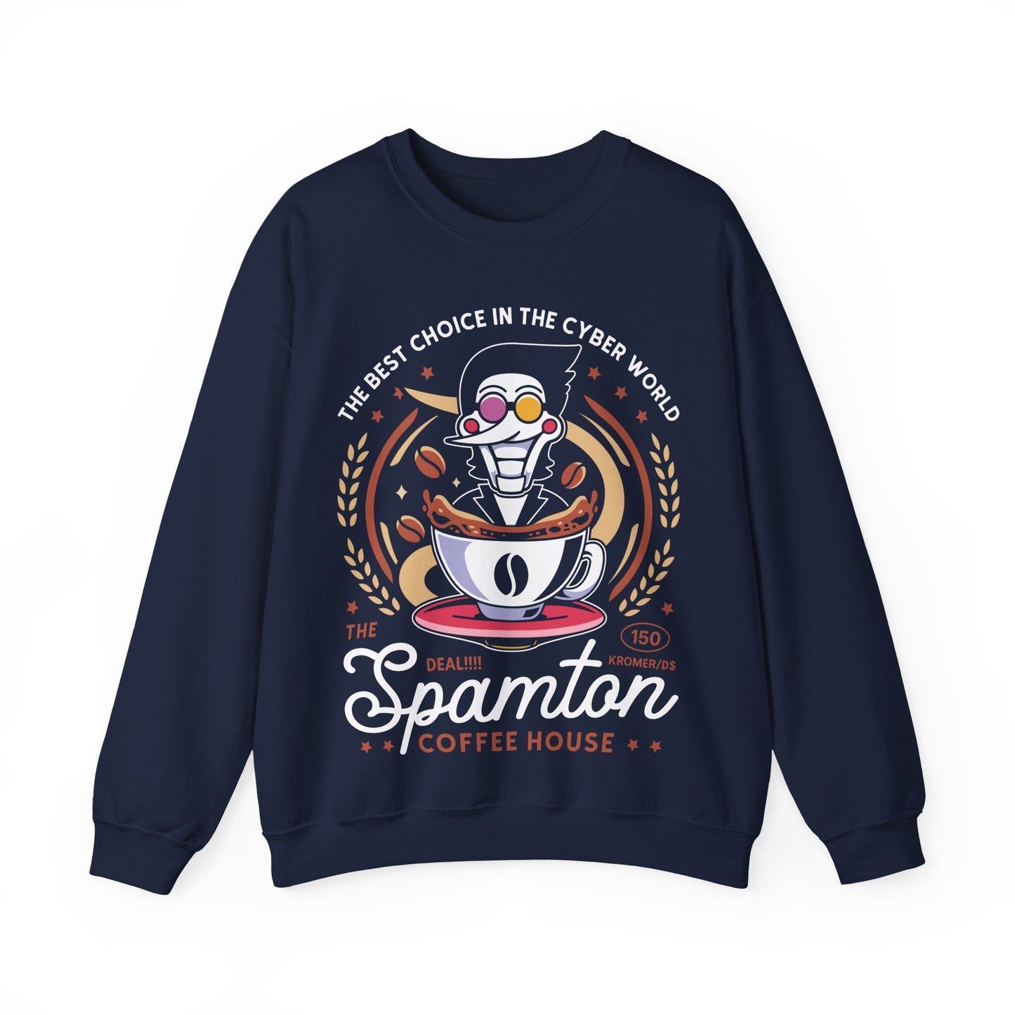 Spamton Coffee Emblem Crewneck Sweatshirt