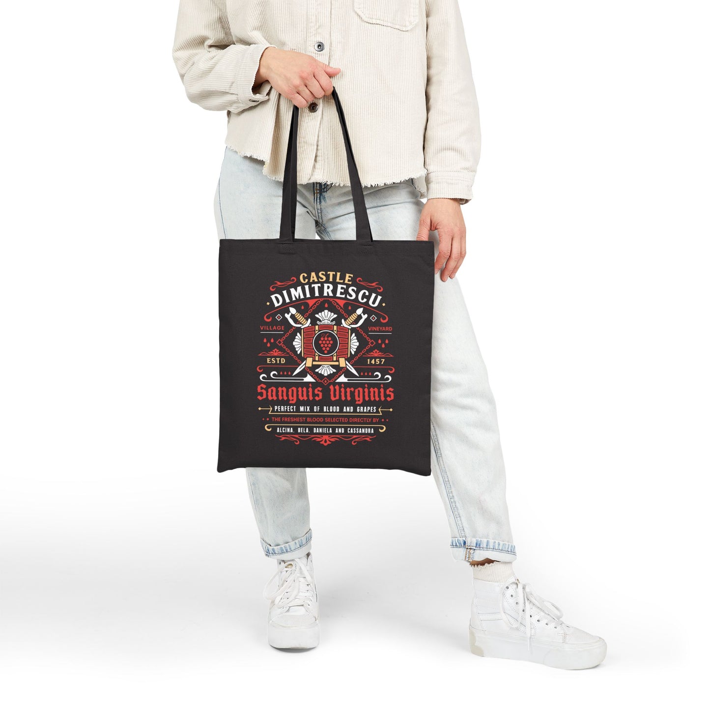 Castle Dimitrescu Vineyard Crest Tote Bag
