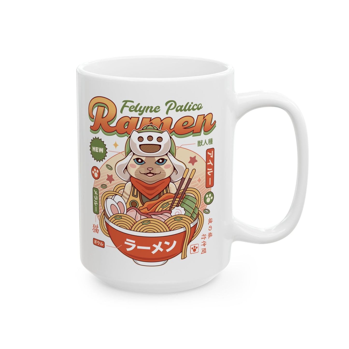 Felyne Palico Ramen Ceramic Mug