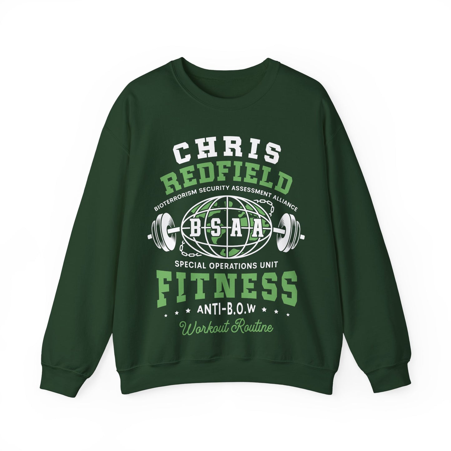 Bsaa Redfield Fitness Emblem Crewneck Sweatshirt