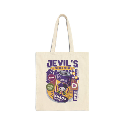 Jevil Energy Drink Cotton Canvas Tote Bag