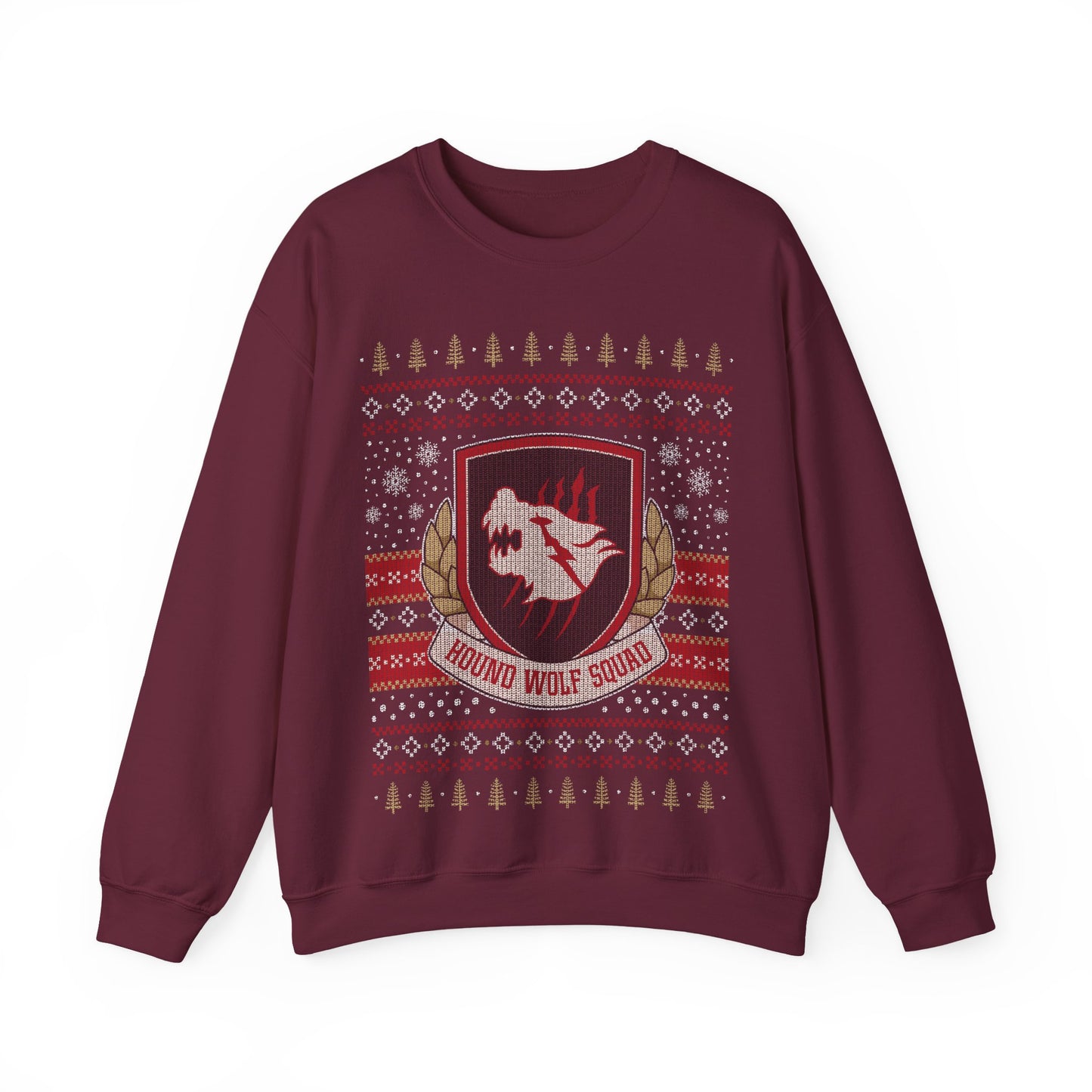 Hound Wolf Squad Christmas Unisex Crewneck Sweatshirt
