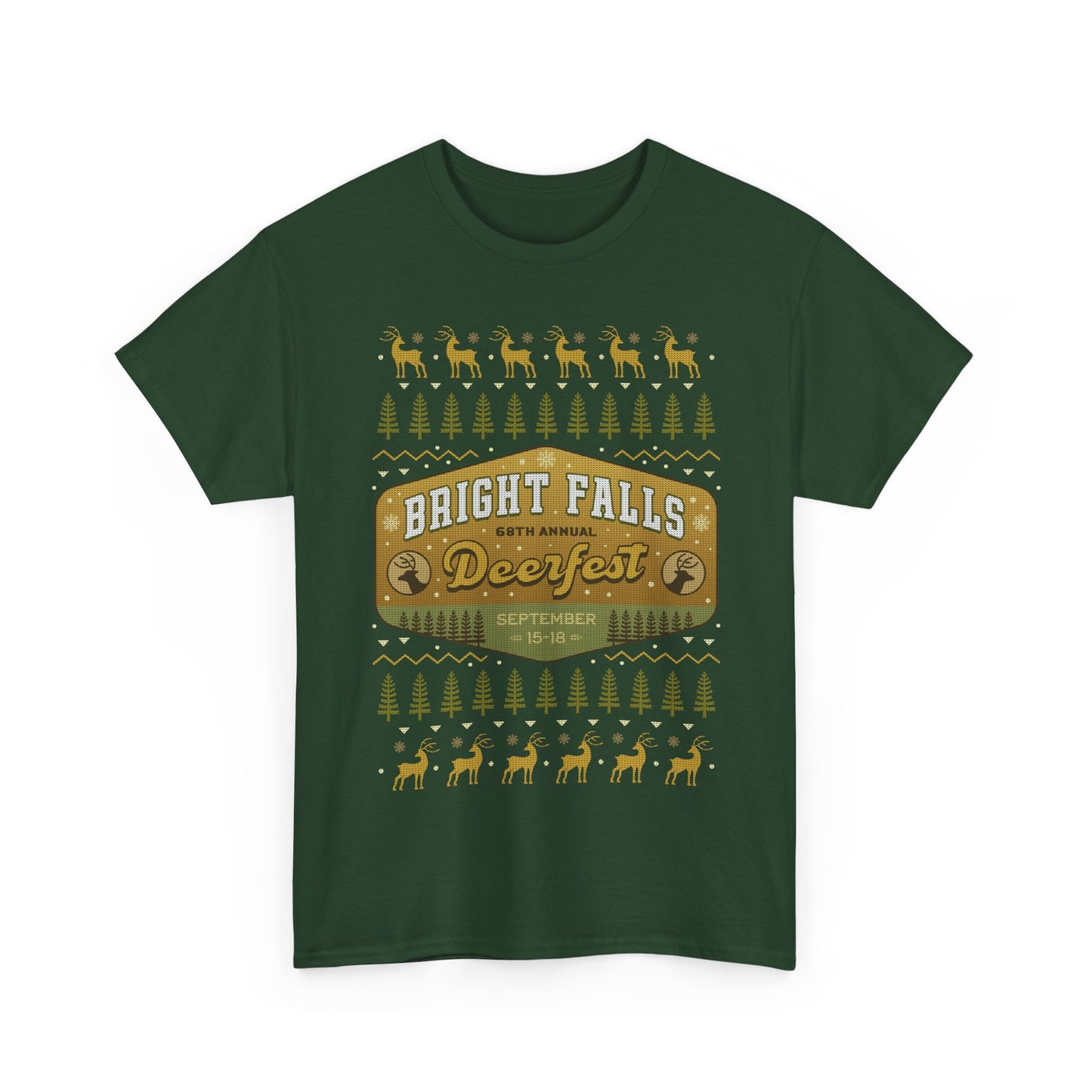 Deerfest Bright Falls Ugly Sweater Unisex T-Shirt