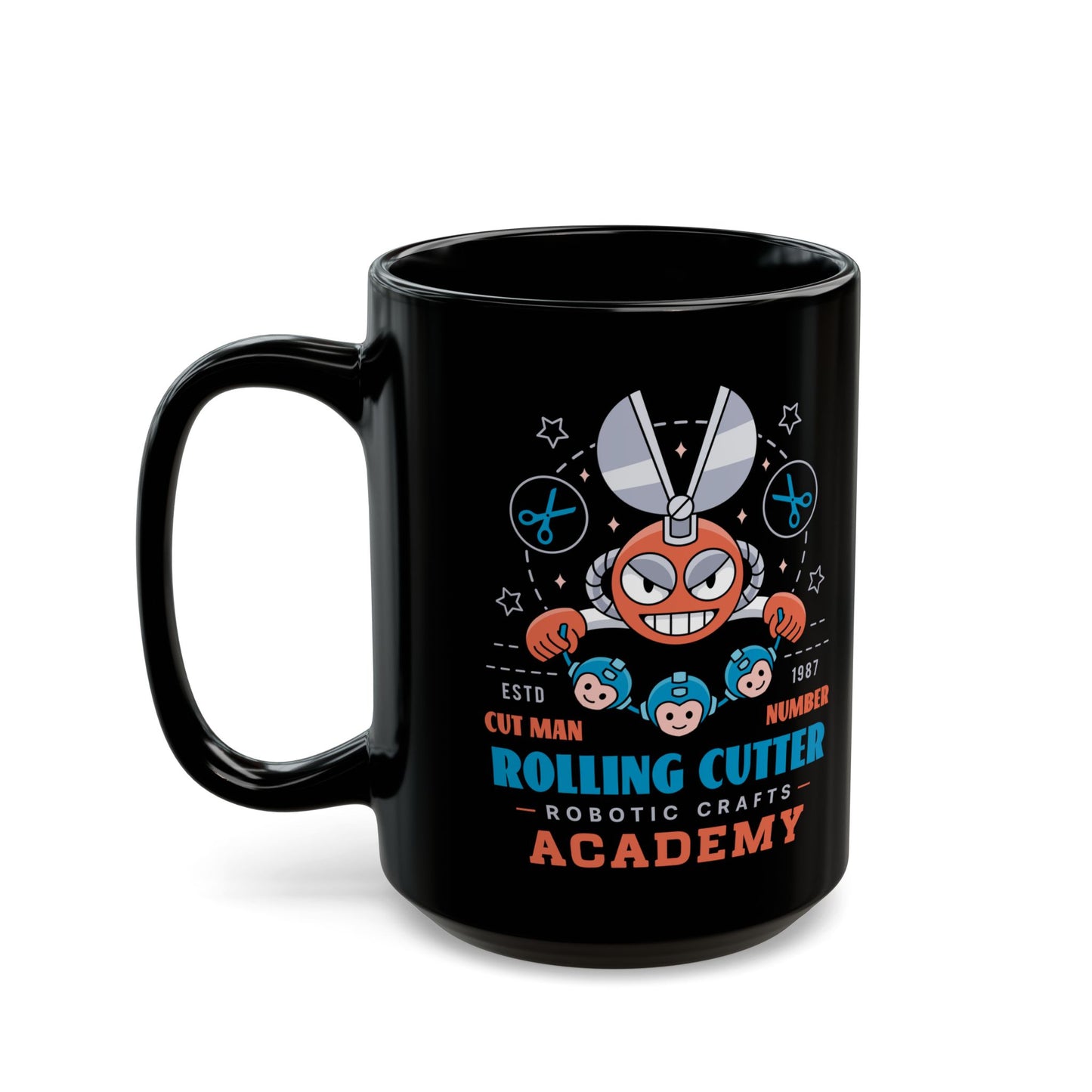 Rolling Cutter Academy Black Mug