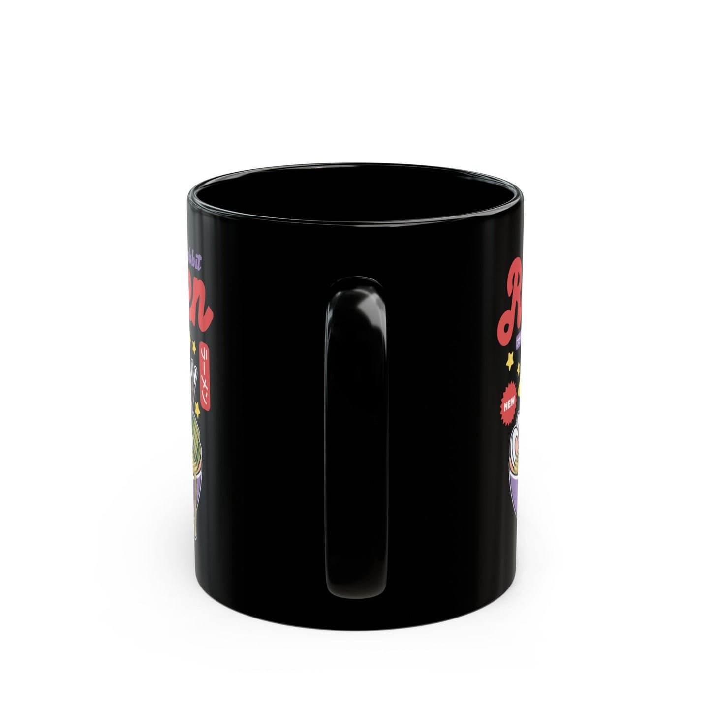 Jax Purple Rabbit Ramen Black Mug