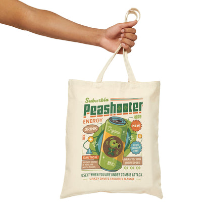 Peashooter Energy Drink Cotton Canvas Tote Bag