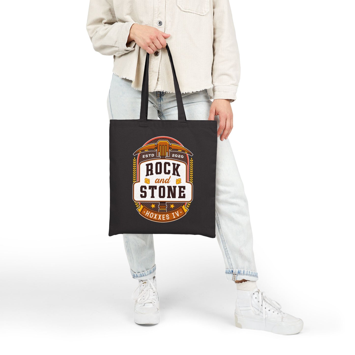Rock And Stone Emblem Canvas Tote Bag