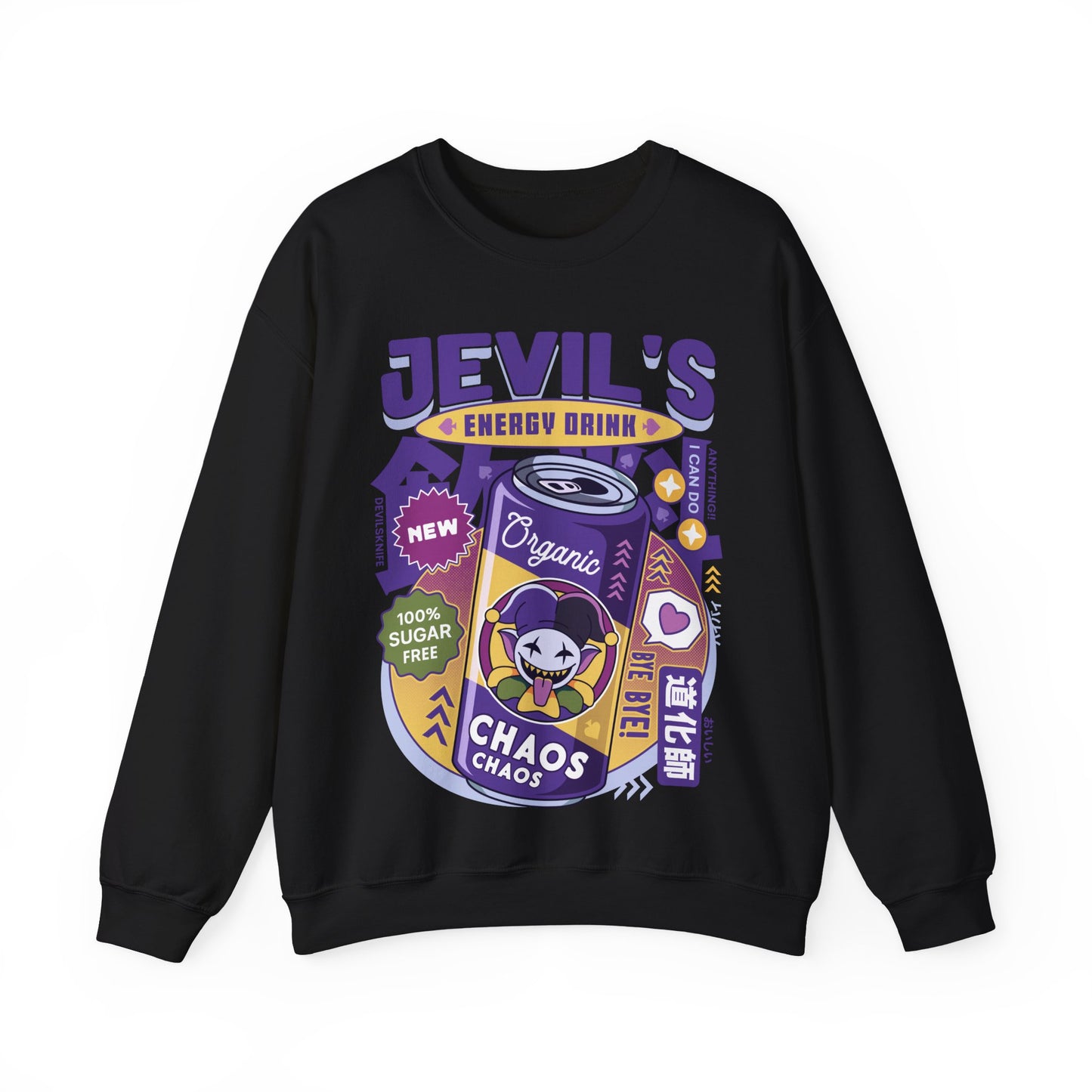 Jevil Energy Drink Unisex Crewneck Sweatshirt