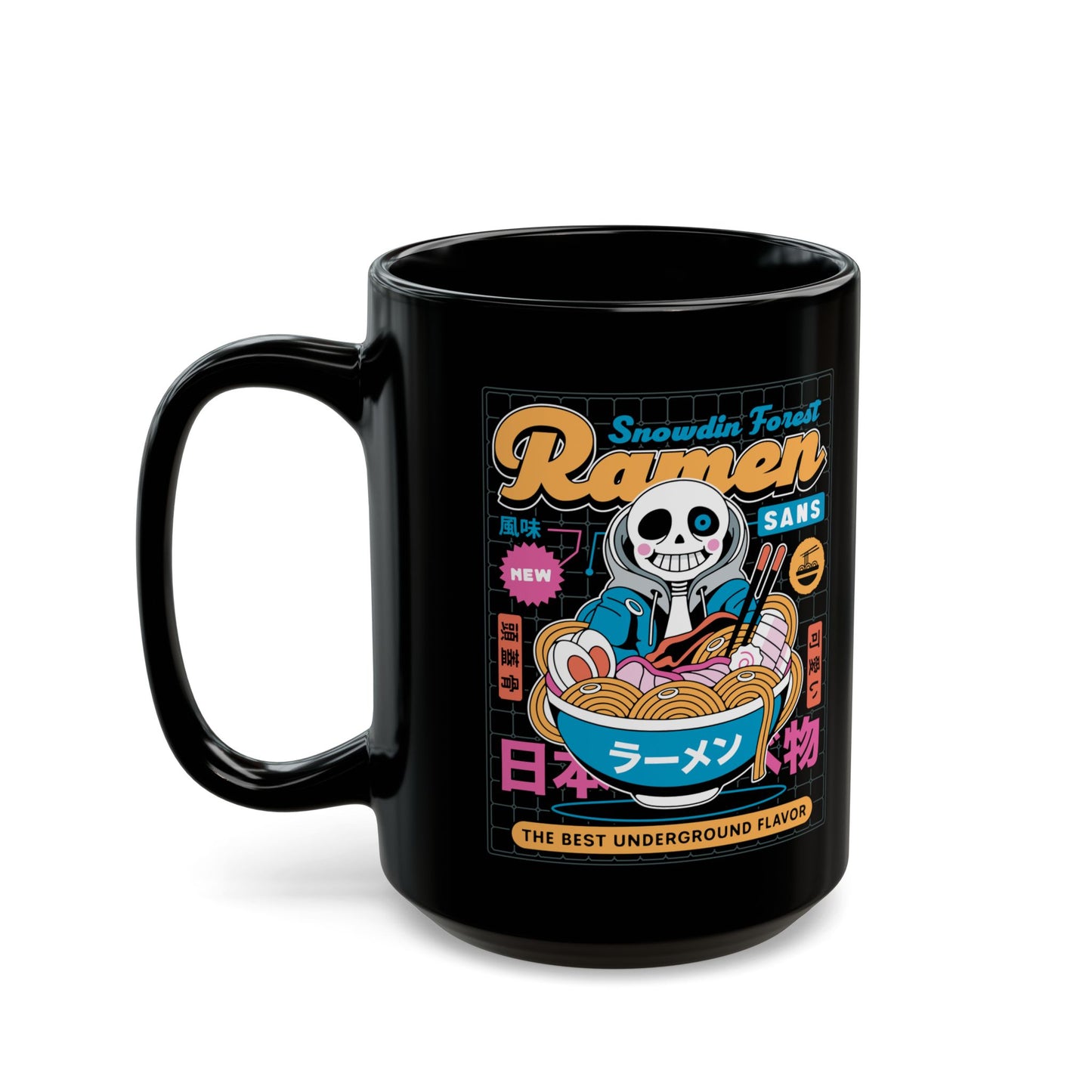 Snowdin Forest Ramen Aesthetic Black Mug
