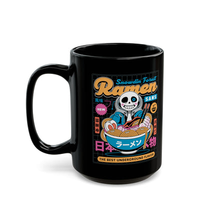 Snowdin Forest Ramen Aesthetic Black Mug
