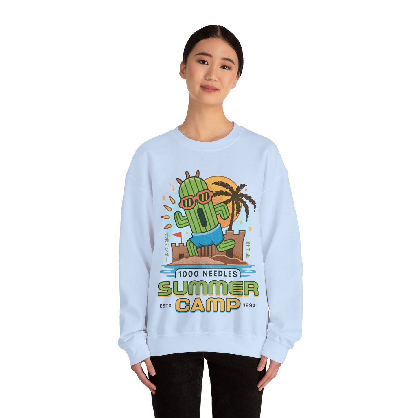 Cactuar Summer Camp Vintage Crewneck Sweatshirt