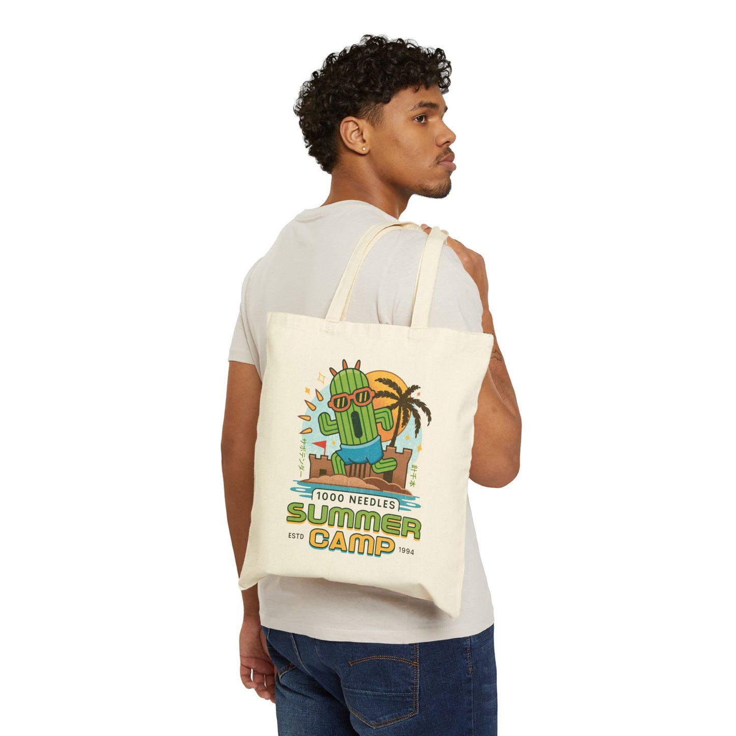 Cactuar Summer Camp Vintage Tote Bag