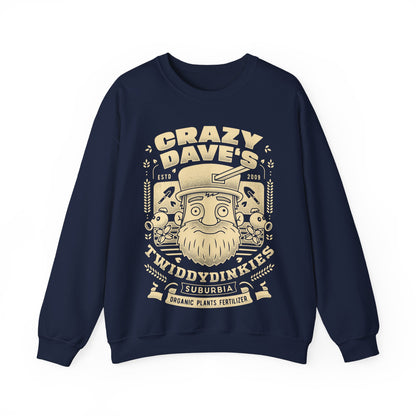 Crazy Dave Emblem Grunge Crewneck Sweatshirt
