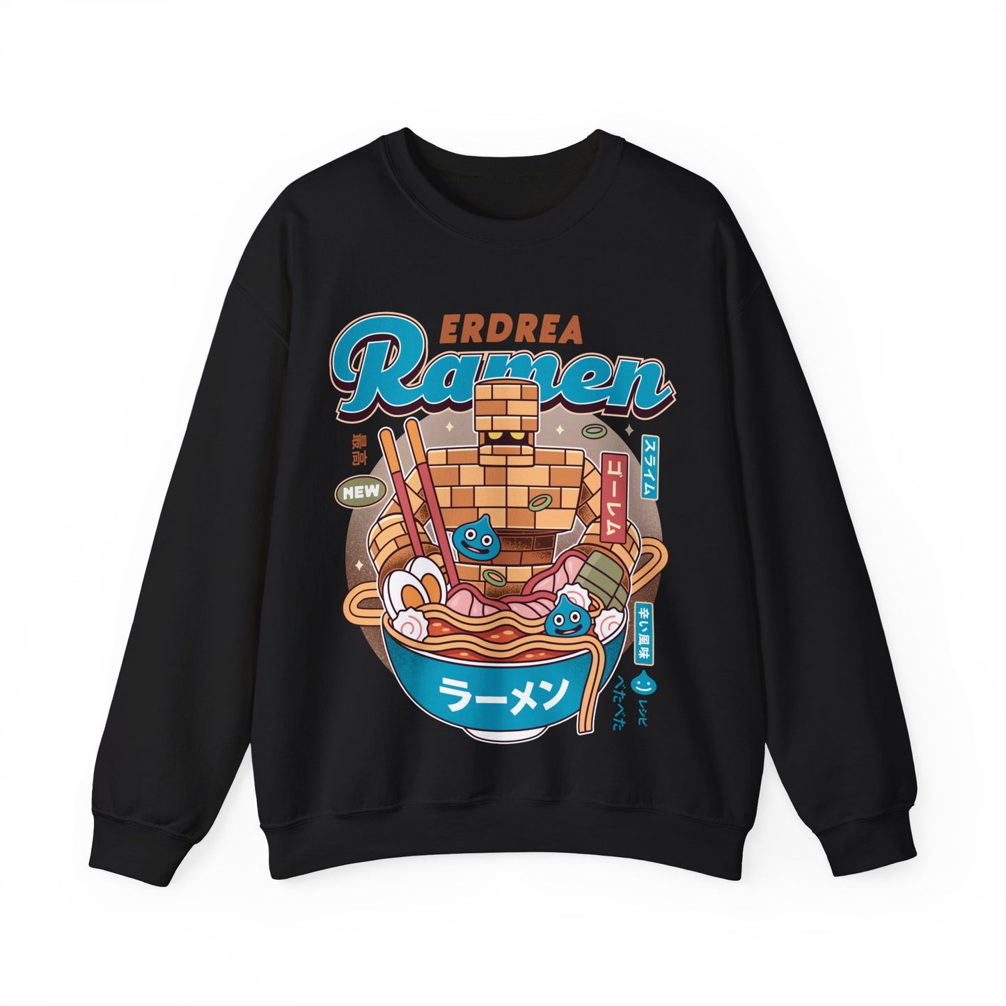 Erdrea Monsters Ramen Vintage Crewneck Sweatshirt
