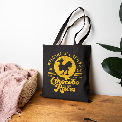Chocobo Races Crest Cotton Canvas Tote Bag