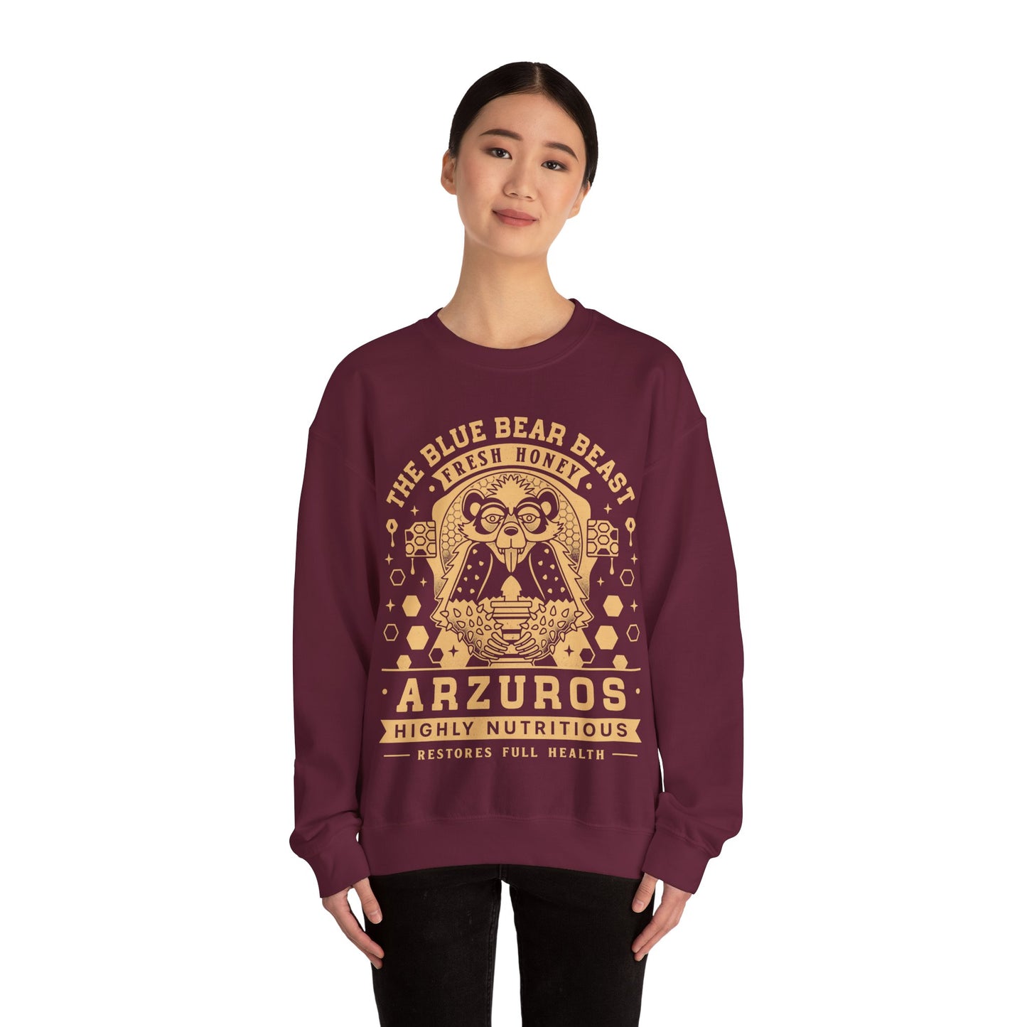 Arzuros Honey Vintage Crest Crewneck Sweatshirt