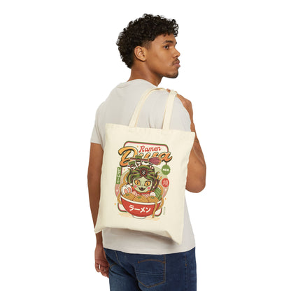 Dusa Vintage Ramen Cotton Canvas Tote Bag