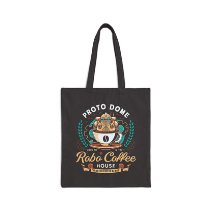 Proto Dome Robo Coffee Crest Cotton Canvas Tote Bag
