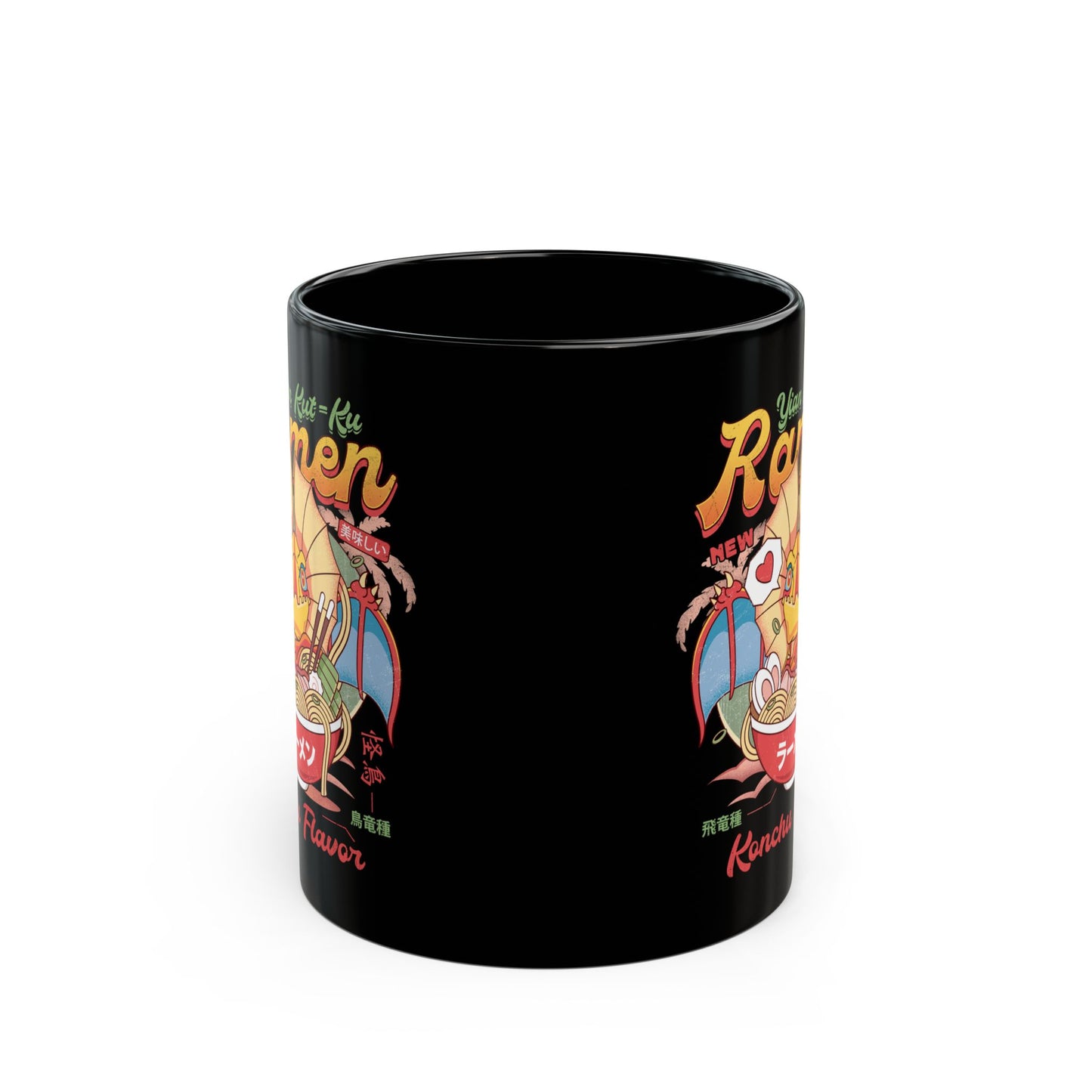 Yian Kut Ku Ramen Vintage Black Mug
