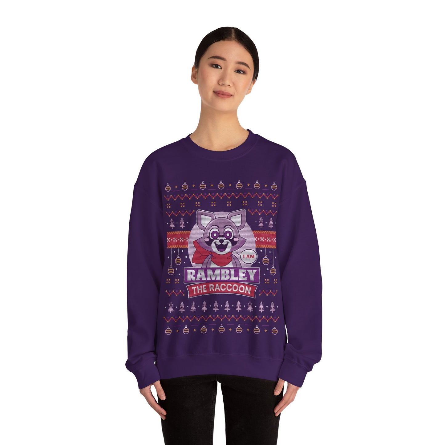 Rambley Raccoon Ugly Sweater Unisex Crewneck Sweatshirt