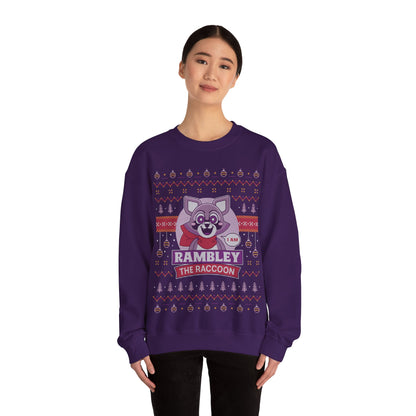 Rambley Raccoon Ugly Sweater Unisex Crewneck Sweatshirt