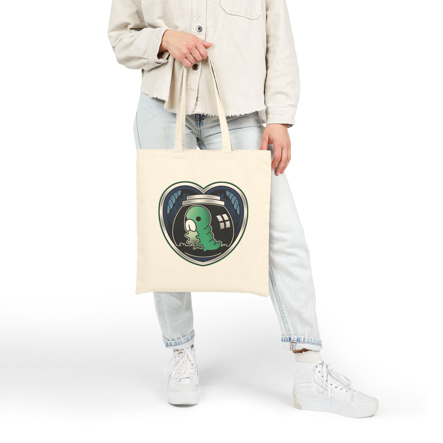 Grub Love Emblem Canvas Tote Bag