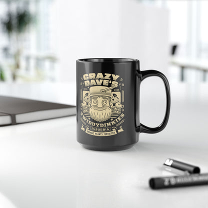Crazy Dave Emblem Grunge Black Mug
