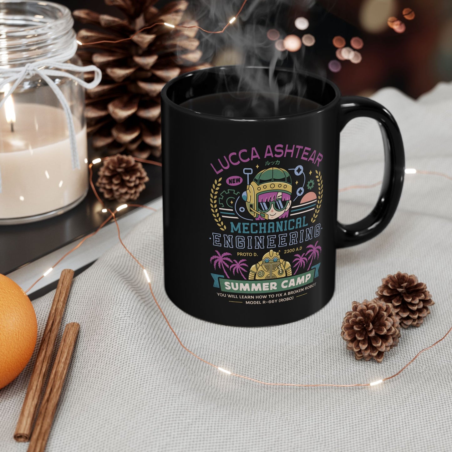 Lucca Ashtear Summer Camp Black Mug