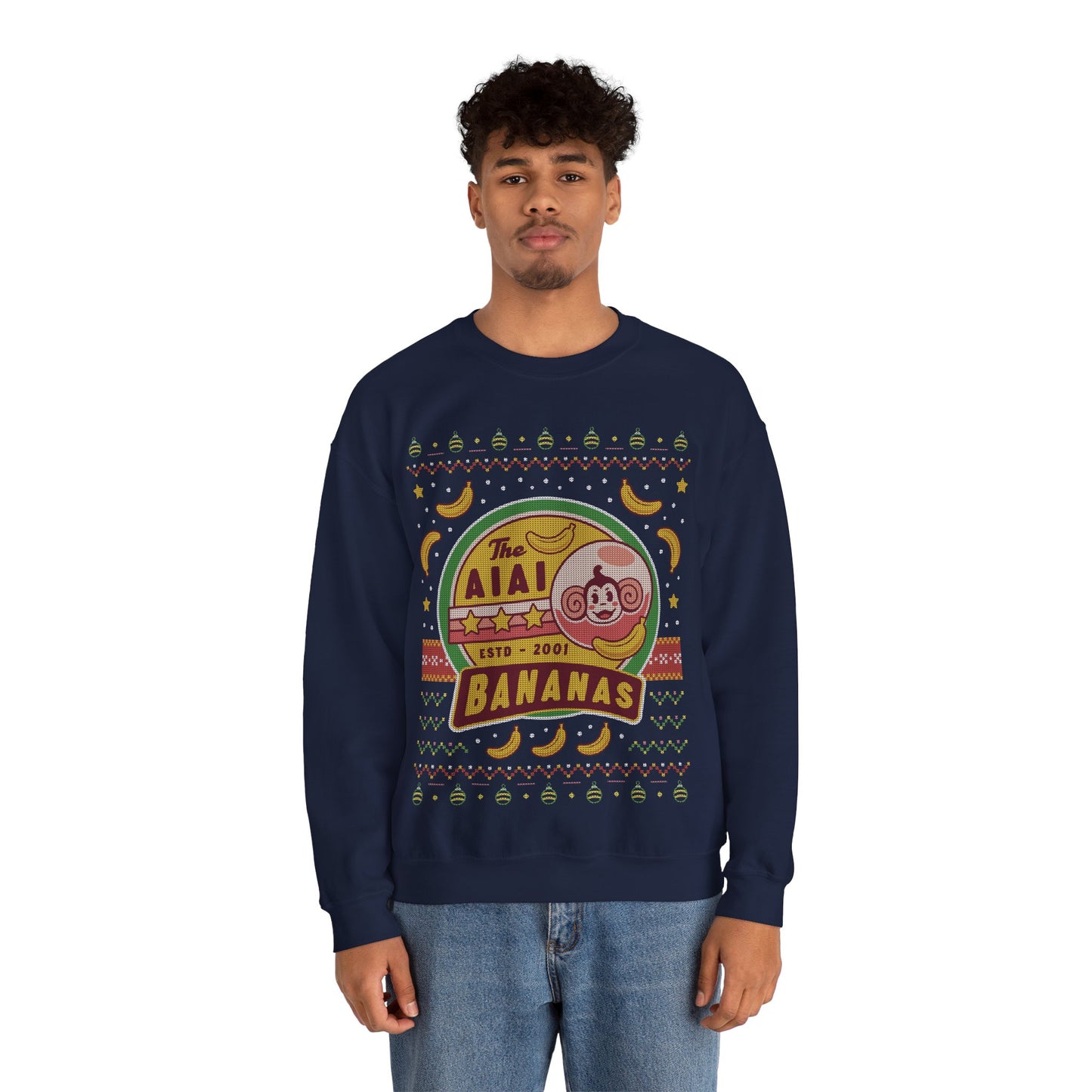Aiai Bananas Ugly Sweater Unisex Crewneck Sweatshirt