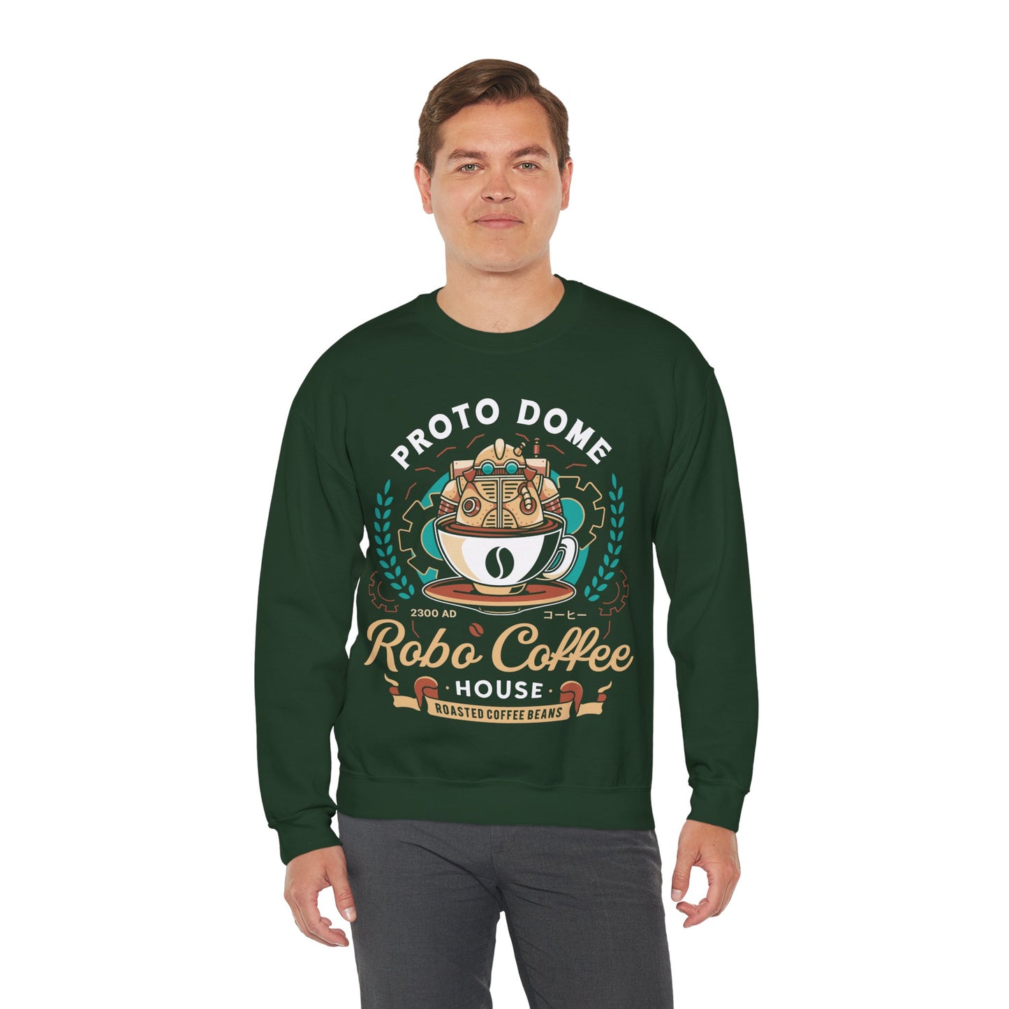 Proto Dome Robo Coffee Crest Unisex Crewneck Sweatshirt
