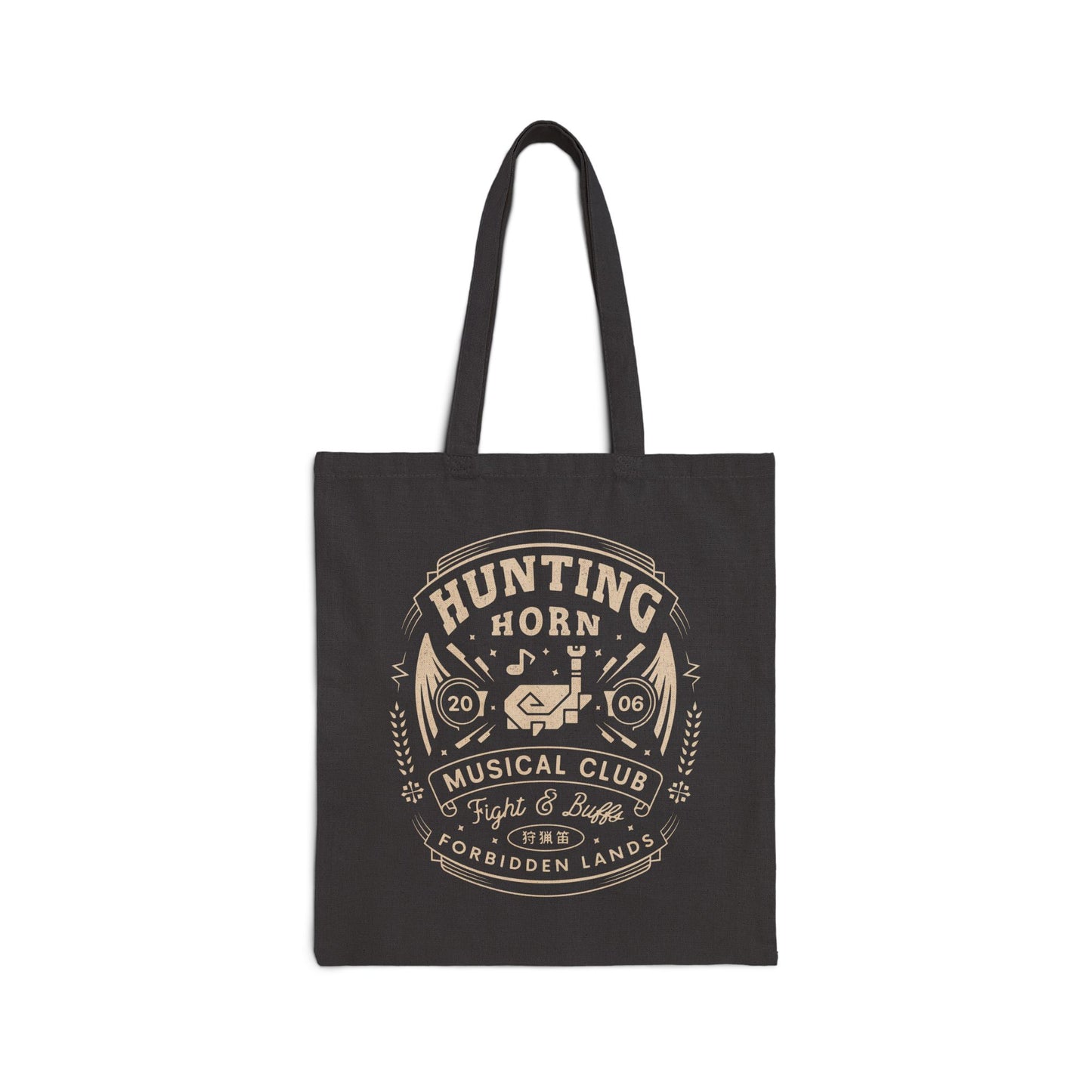 Hunting Horn Musical Club Cotton Canvas Tote Bag