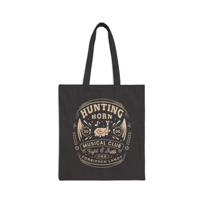 Hunting Horn Musical Club Cotton Canvas Tote Bag