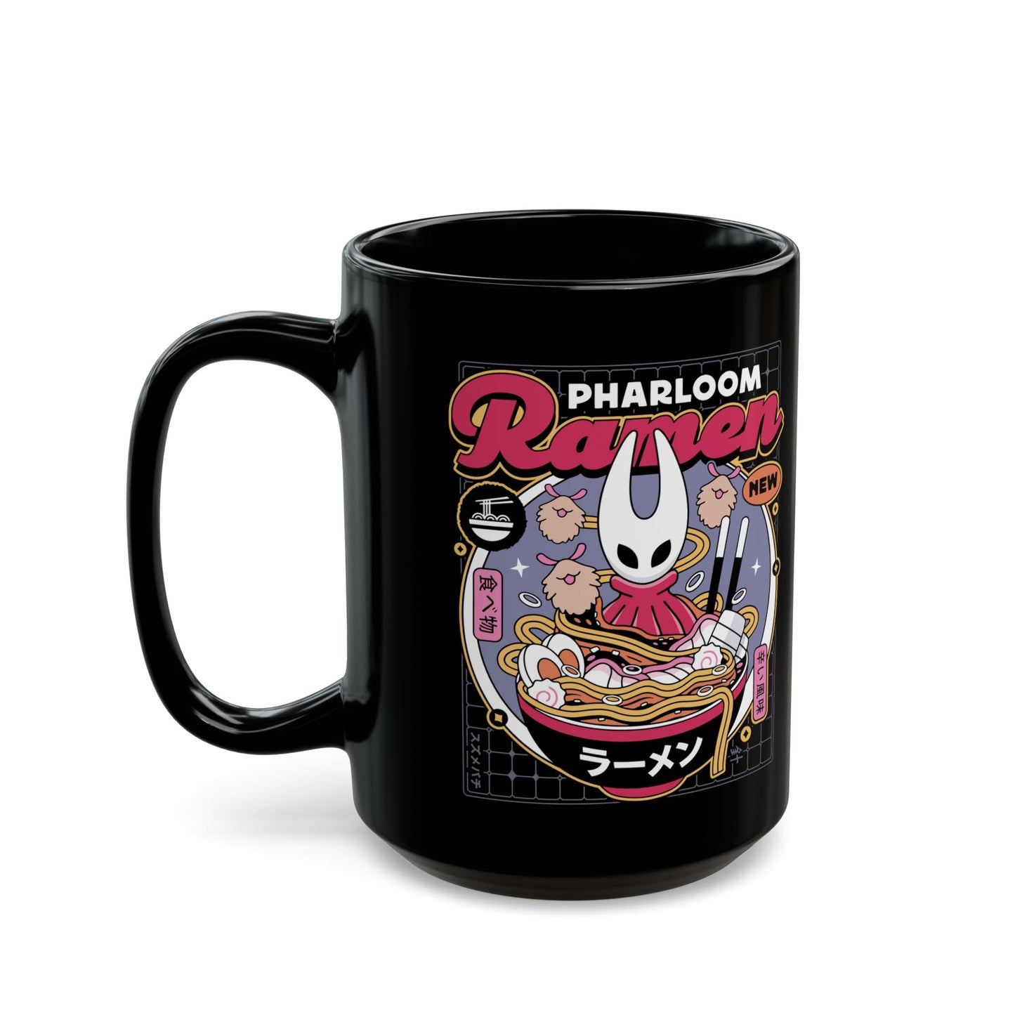 Pharloom Ramen Aesthetic Black Mug