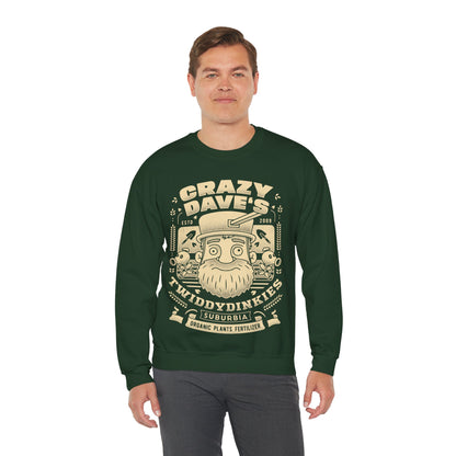 Crazy Dave Emblem Grunge Crewneck Sweatshirt