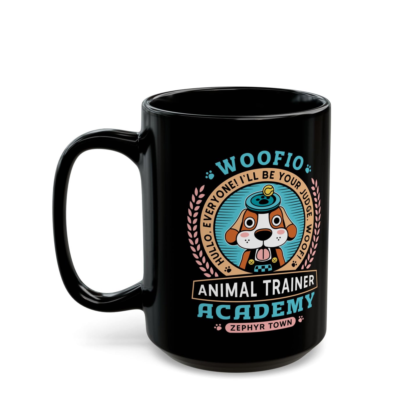 Woofio Zephyr Town Academy Black Mug