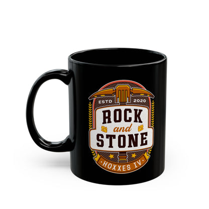 Rock And Stone Emblem Black Mug